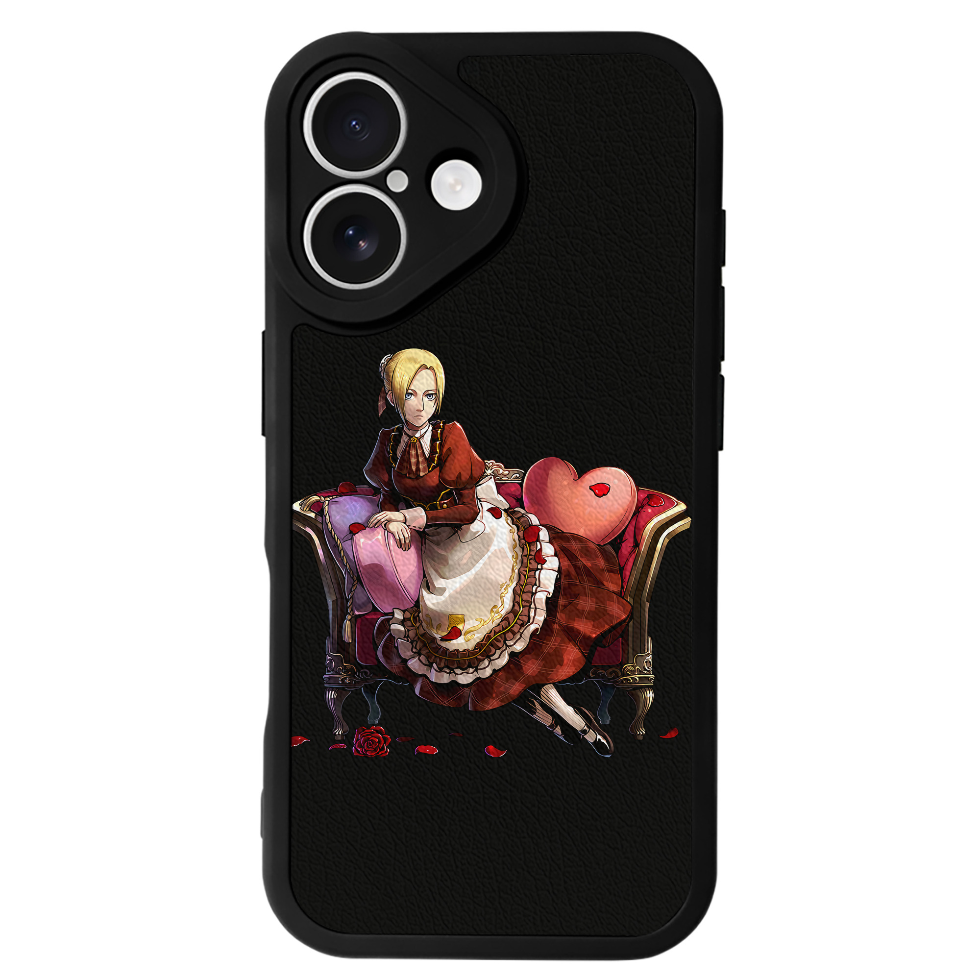 （画像用） 進撃の巨人 アニ・レオンハート Attack on Titan Annie Leonhart 【iPhone 16シリーズ対応】シリコンスマホケース（レザー調） 材質：シリコン